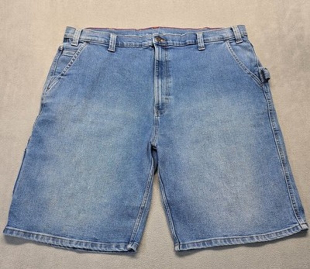 Dickies Men's Relaxed Fit Carpenter Shorts W44 Blue Denim Stretch Size Waist 44